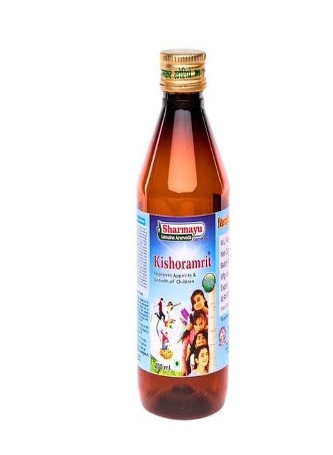 Sharmayu Kishoramrit Ayurvedic Syrup for Kids | Boosts Appetite, Growth & Bone Strength | Enriched with Calcium & Honey | 200ml - Image 1